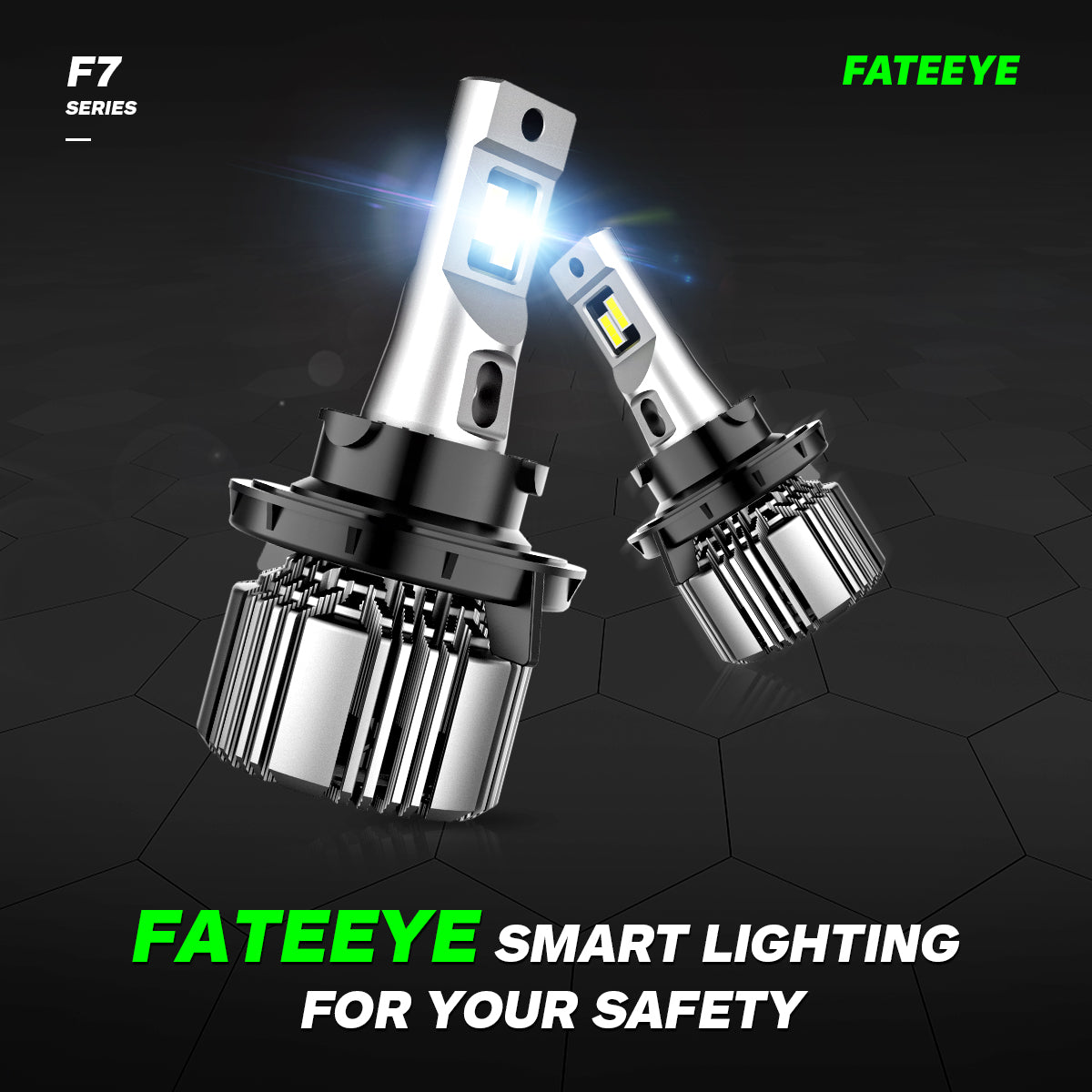 FATEEYE A700-F1-H4 LED HEADLIGHT 50W 10000LUMENS 6500K AUTOMOTIVE LIGHTS